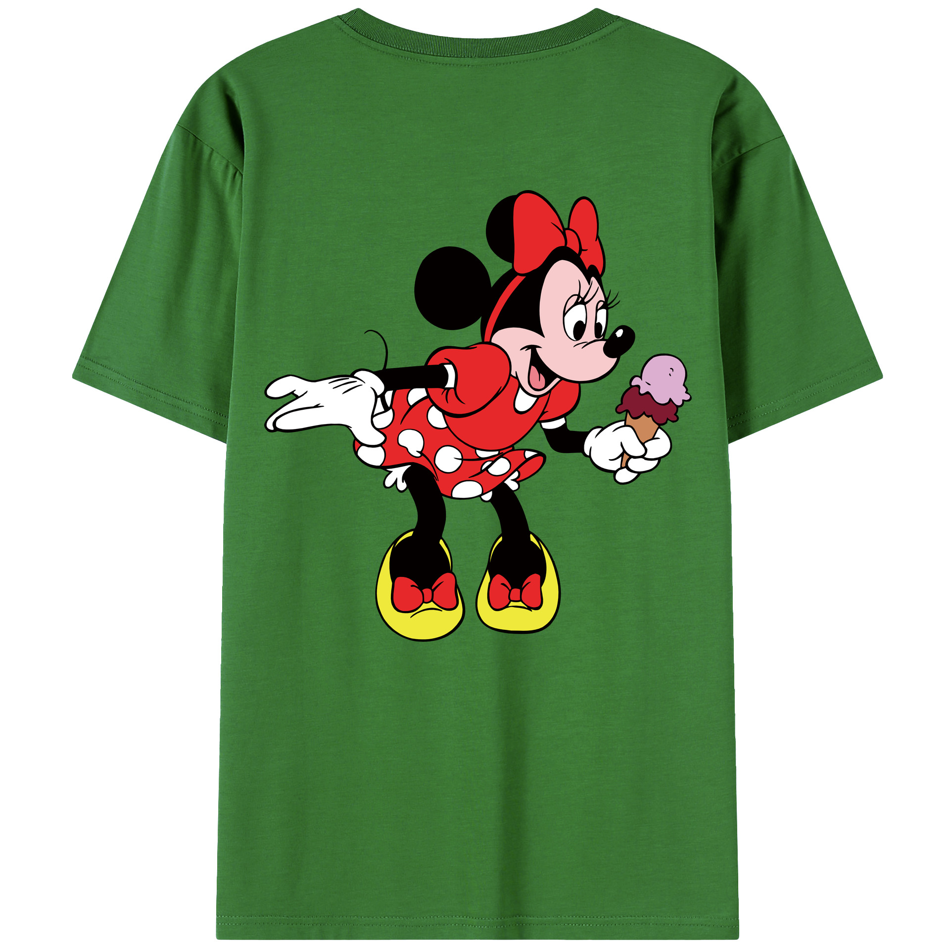 （画像用） ミッキーマウス Mickey Mouse レディース半袖Tシャツ(バックプリント)